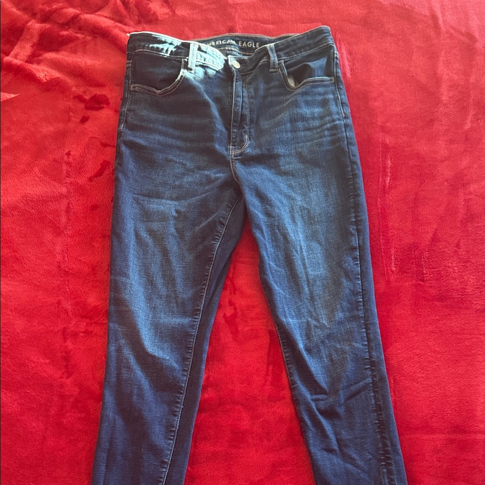 American Eagle Outfitters Women's Dark Blue Skinny Jeans